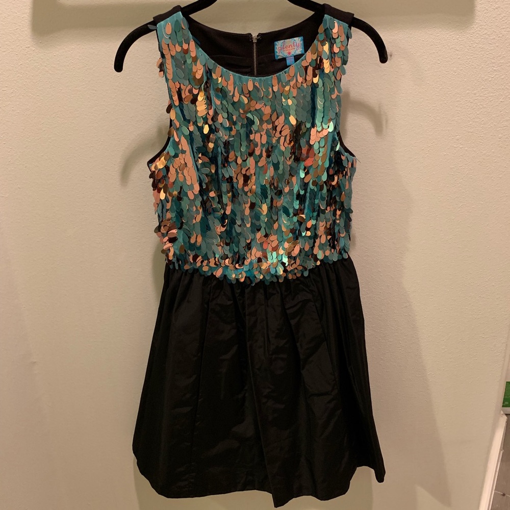 Black and Blue Dress w/ Sequins on Front